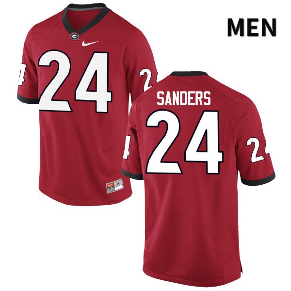 Georgia Bulldogs Men's Dominick Sanders #24 Red Stitched College UGA Football Jersey 23QC010ZZ